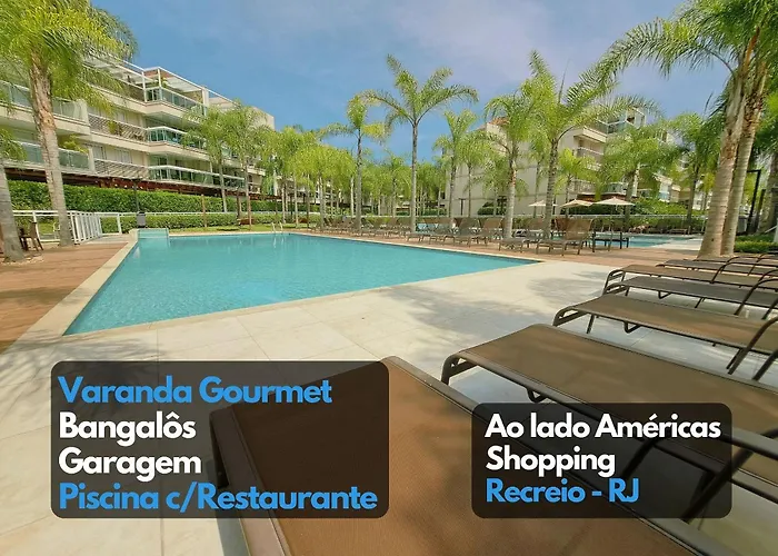 Apto Em Resort Varanda Gourmet Perto Praia Recreio - Ao Lado Do Americas Shopping Rio de Janeiro